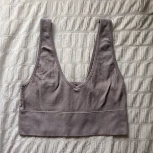 Women's Ribbed Knit Bralette - Light Purple